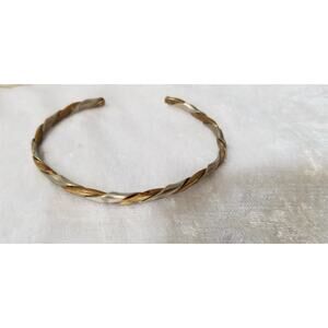 Sergio Lub twisted gold and silver tone 2 1/2"  1.1553